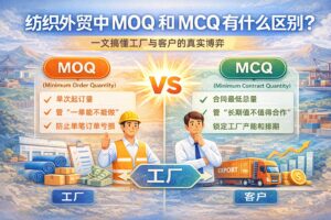 纺织外贸中 MOQ 和 MCQ 有什么区别