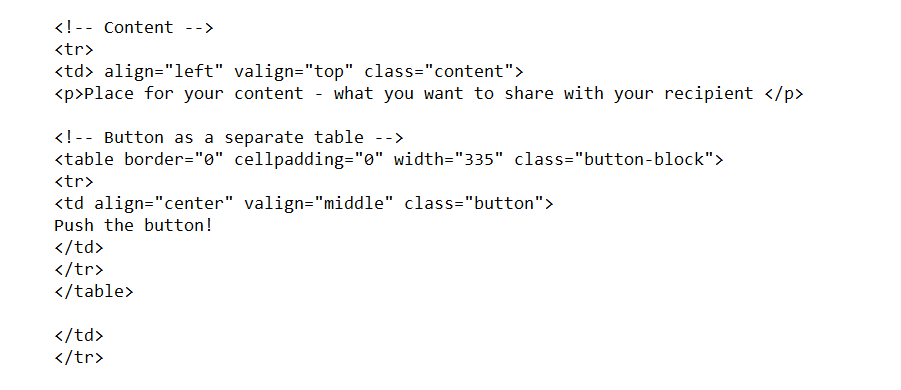 HTML Body Content