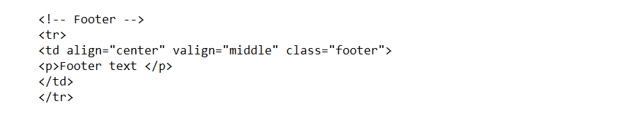 HTML Footer