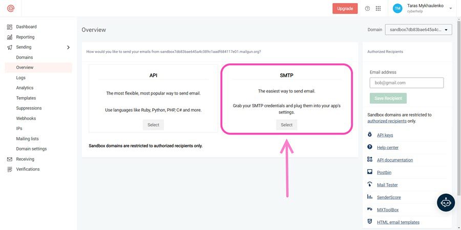Snovio使用详细教程 - 如何将 Mailgun SMTP 连接到 Snov.io