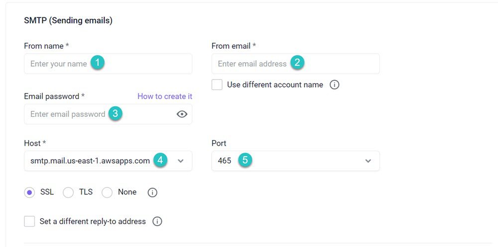 Snovio使用详细教程 - 如何将亚马逊 WorkMail 连接到 Snov.io