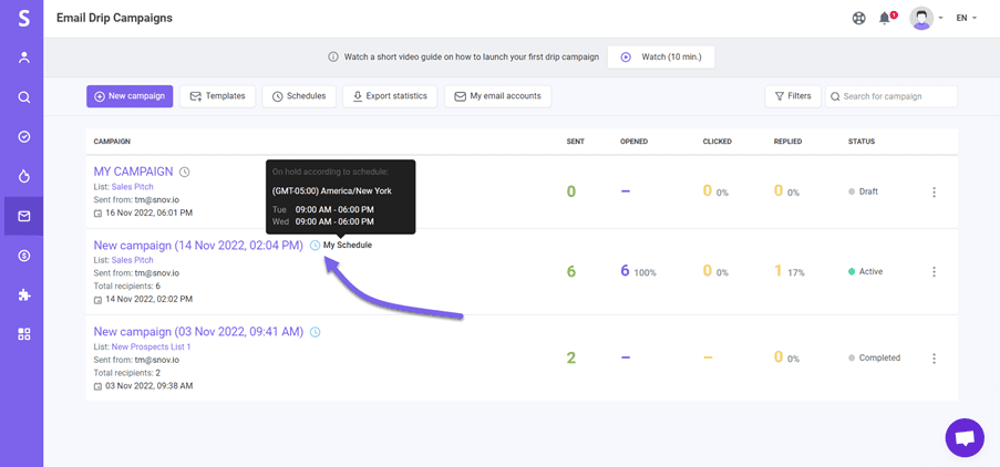 Snovio使用详细教程 - 从一个电子邮箱帐户发送多个营销
