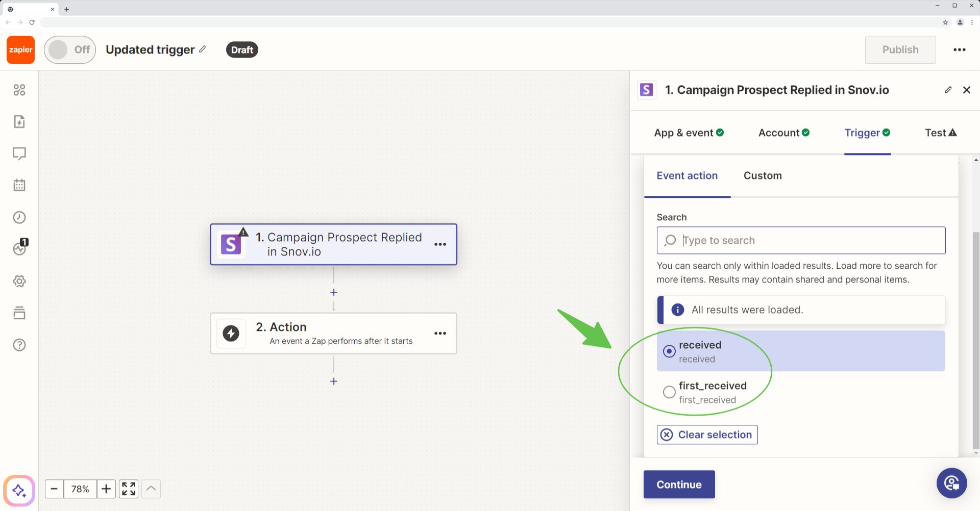 Snov.io使用详细教程 - Snov.io & Zapier 触发器更新